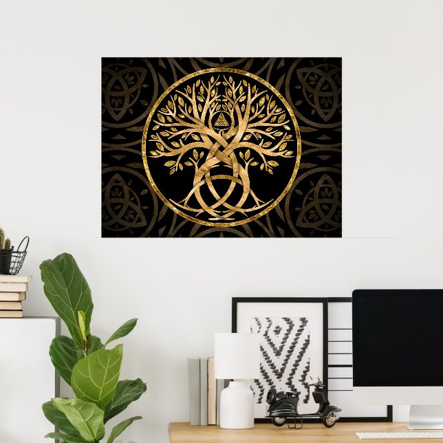 Triquetra Livets träd Poster (Hemmakontoret)