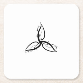 Triquetra Odin Norse Wicca Symbol Underlägg Papper Kvadrat