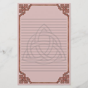 Triquetra Red Silke Led Brevpapper