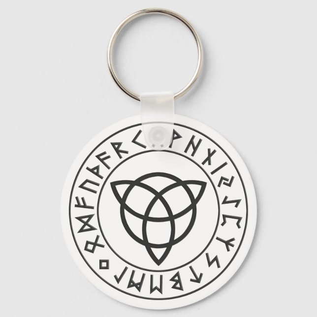 Triquetra Rune Shield Nyckelring (Framsida)