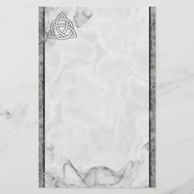 Triquetra Silver Bevel Brevpapper (Framsida)