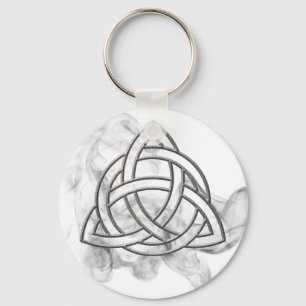 Triquetra Silver Bevel Nyckelring