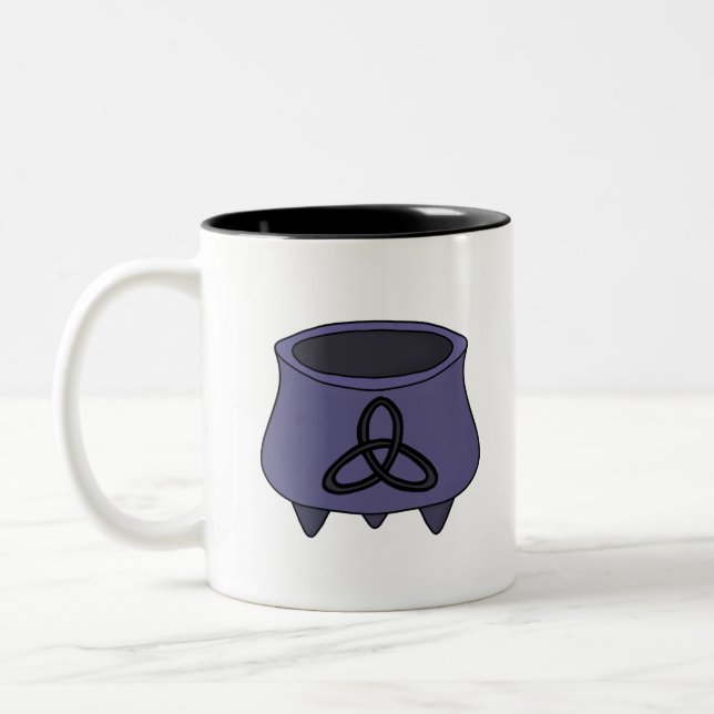 Triquetra Trinity Cauldron Två-Tonad Mugg (Vänster)