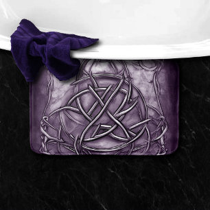 Triquetra Trinity Knot Lavender Lila Faux Metall Badrumsmatta
