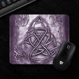 Triquetra Trinity Knot Lavender Lila Faux Metall Musmatta