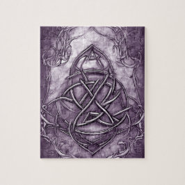 Triquetra Trinity Knot Lavender Lila Faux Metall Pussel