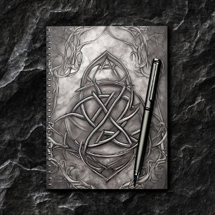 Triquetra Trinity Knot Silvery Pewter Faux Metall Anteckningsbok