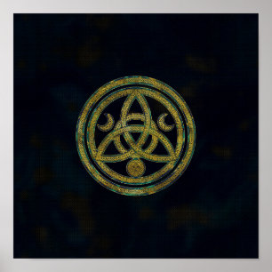 Triquetra Triple Måne Celtic Ornament Poster