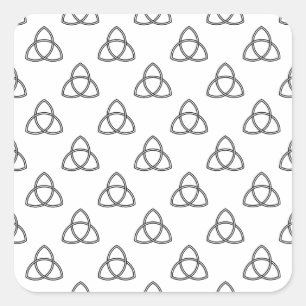 Triquetra Vesica Symbol Fyrkantigt Klistermärke