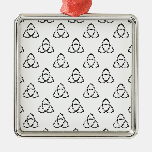 Triquetra Vesica Symbol Julgransprydnad Metall (Framsidan)
