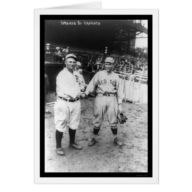 Tris Speaker Red Sox Baseball 1915 Hälsningskort (Framsidan)
