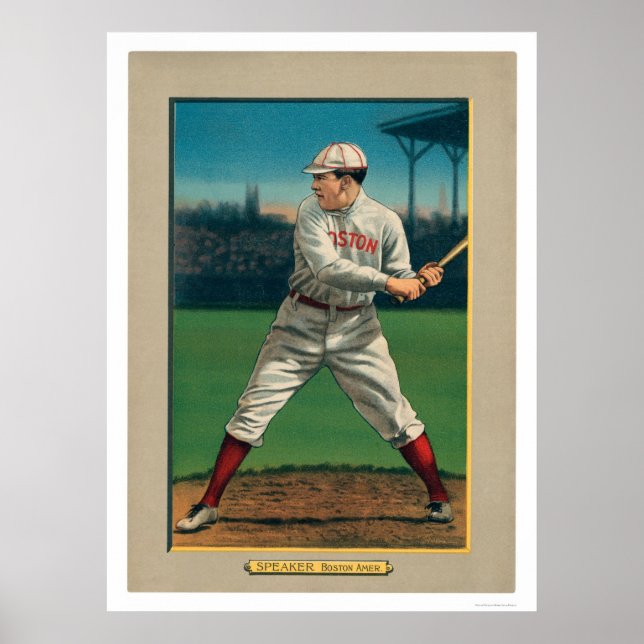 Tris Speaker Red Sox Underbar Baseball 1911 Poster (Framsidan)