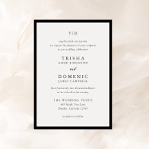 Trisha Black and White Modern Bröllop