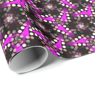 TriShapa Black Rosa Wrapping Papper Presentpapper