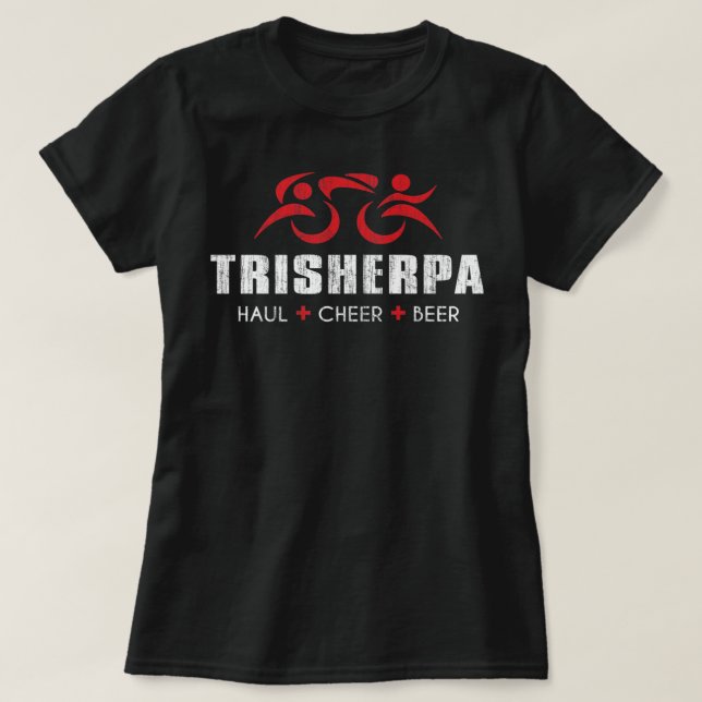 TRISHERPA Tri Sherpa Triathlon Inspired Haul Chee T Shirt (Design framsida)