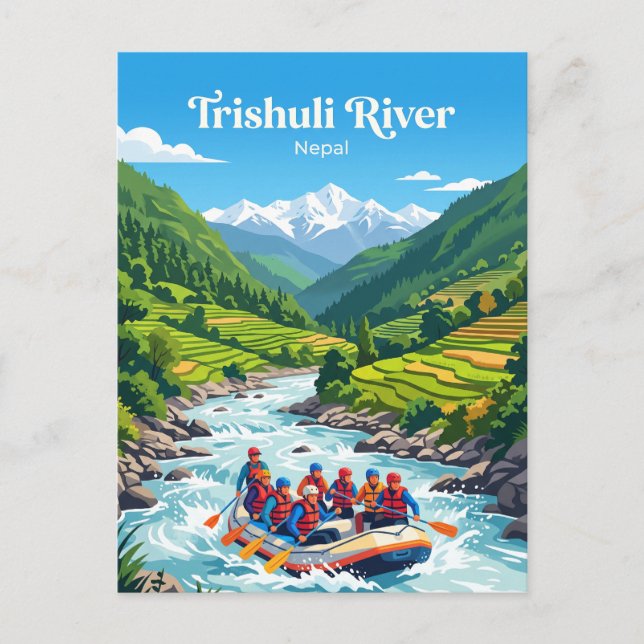 Trishuli floden Nepal Vykort (Framsida)