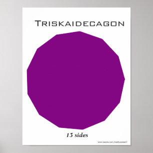 Triskaidecagon affisch av polygonen