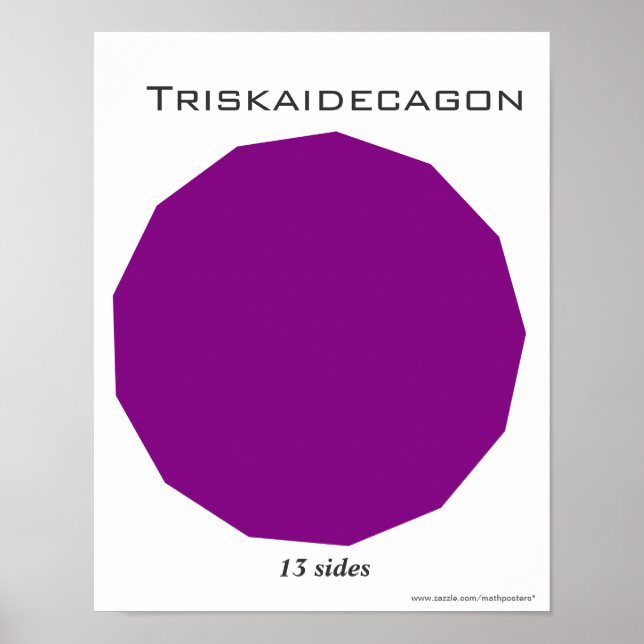 Triskaidecagon Poster Polygon (Framsidan)