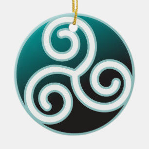Triskele Celticspiral Julgransprydnad Keramik