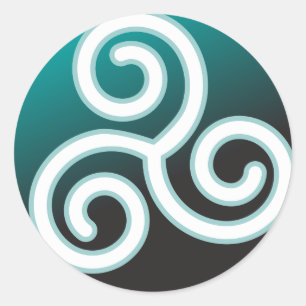 Triskele Celticspiral Runt Klistermärke