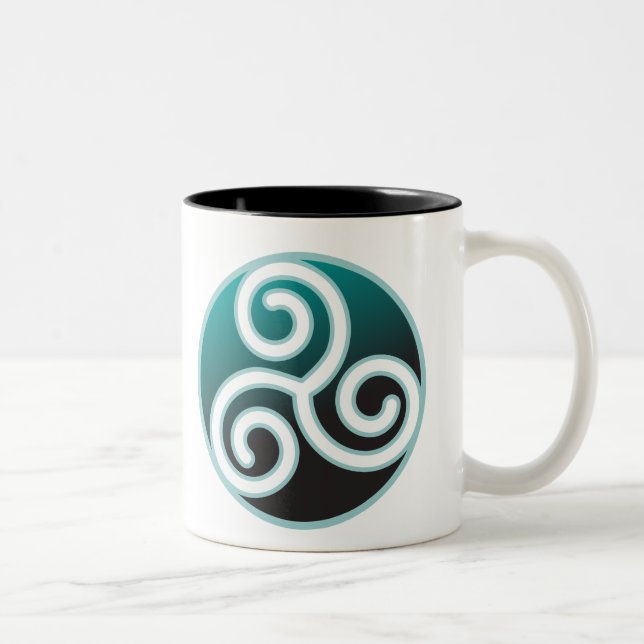 Triskele Celticspiral Två-Tonad Mugg (Höger)