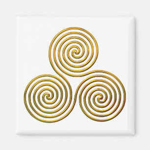 Triskele-guld Magnet