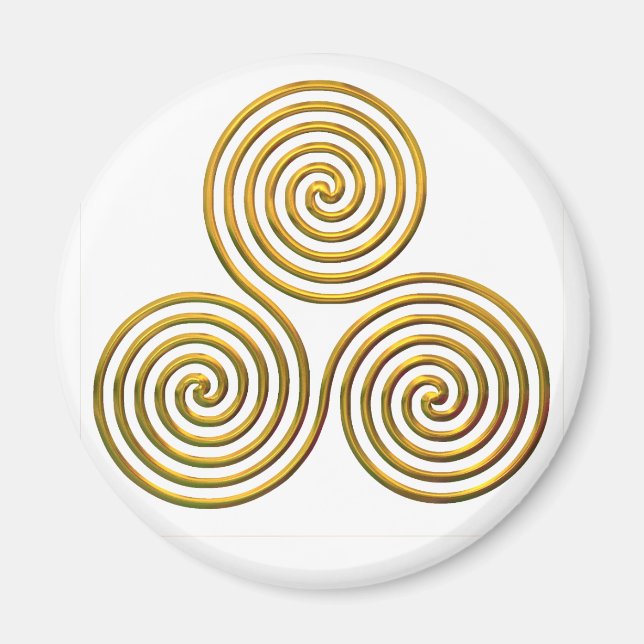 Triskele-guld Magnet (Framsidan)