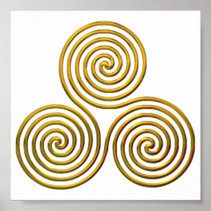 Triskele-guld Poster
