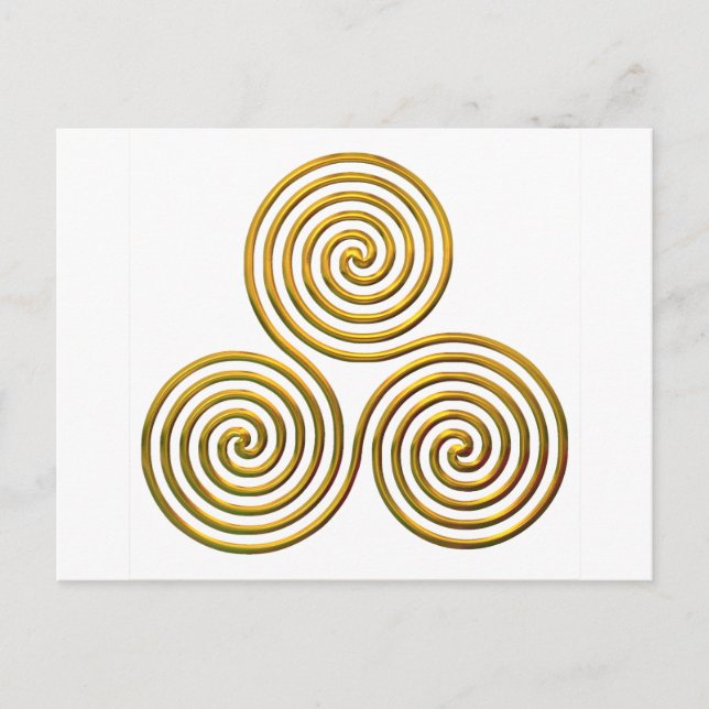 Triskele-guld Vykort (Framsida)