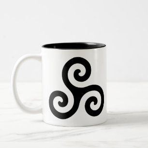 Triskele symbol Två-Tonad mugg