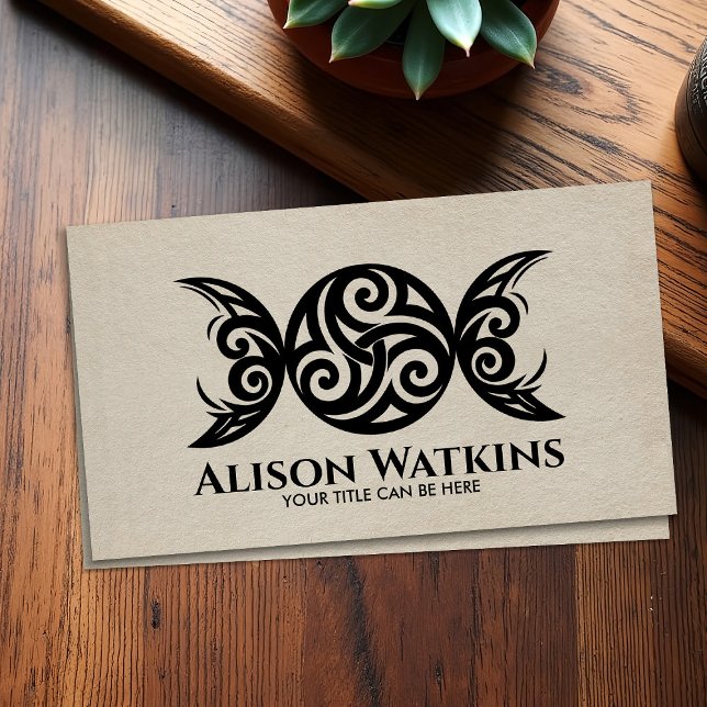 Triskele - Triple Måne Ornament Visitkort (Skapare uppladdad)