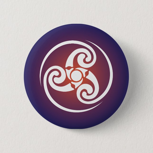 Triskele, Triple Spiral, Triskelion Symbol Celtic Knapp (Framsida)