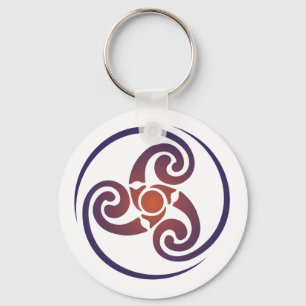 Triskele, Triple Spiral, Triskelion Symbol Celtic Nyckelring