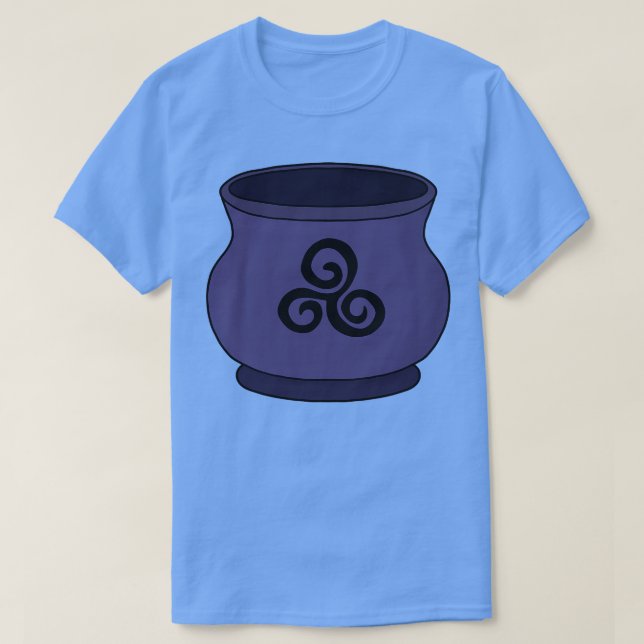 Triskele Triskelion Triple Spiral Cauldron T Shirt (Design framsida)