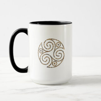 Triskelion Celtic - Triple spiral symbol - Mosaic Mugg