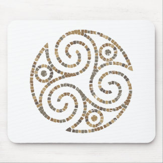 Triskelion Celtic - Triple spiral symbol - Mosaic Musmatta
