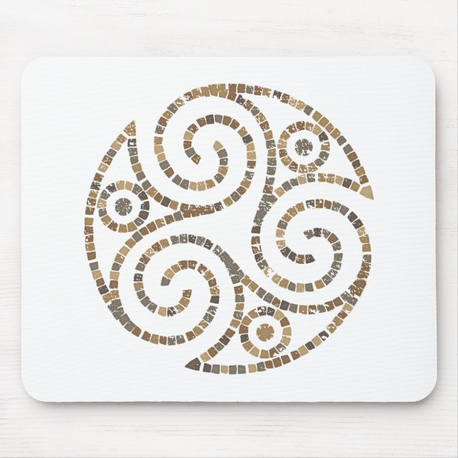 Triskelion Celtic - Triple spiral symbol - Mosaic Musmatta (Framsidan)