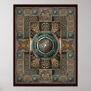 Triskelion Mandala II Poster (22 x 28 tum)