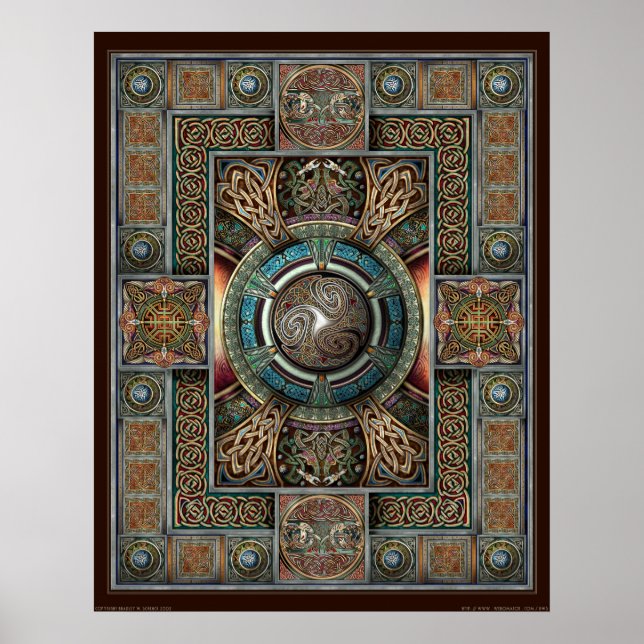 Triskelion Mandala II Poster (22 x 28 tum) (Framsidan)
