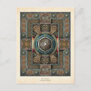Triskelion Mandala II-vykort Vykort