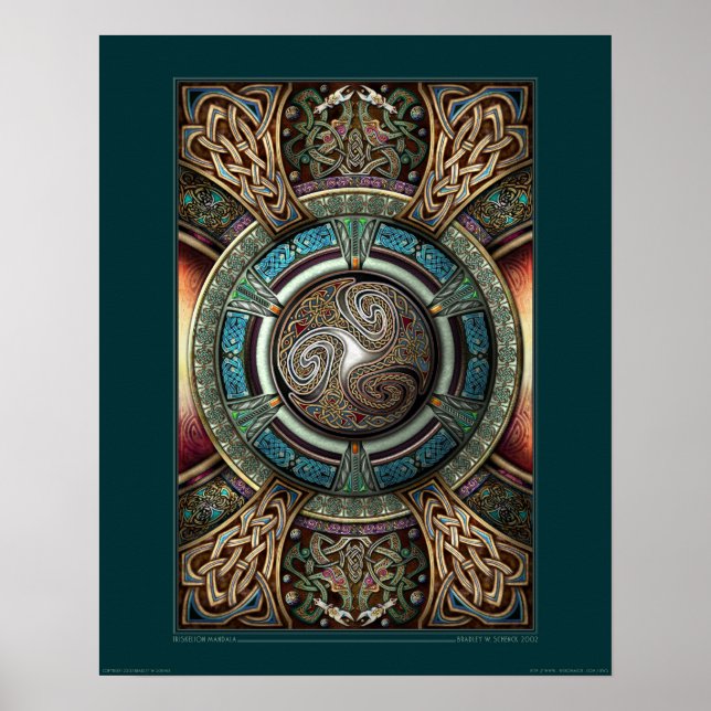 Triskelion Mandala poster (16 x 20 tum) (Framsidan)