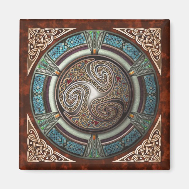 Triskelion Square Magnet (Framsidan)