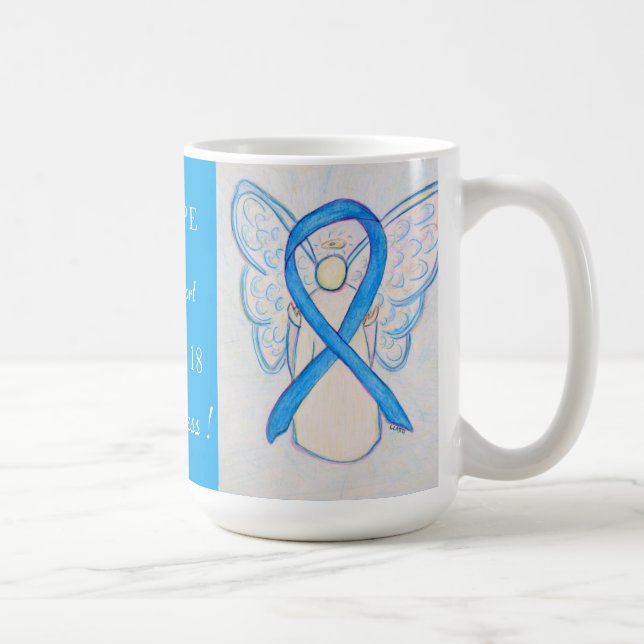 Trisomy 18 Awareness Ribbon Angel Mugg (Höger)