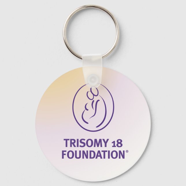 Trisomy 18 Foundation-Logotyp - Nyckelkedja för fl Nyckelring (Framsida)