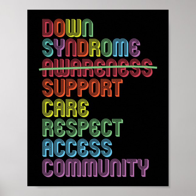 Trisomy 21 Down Syndrome Awareness Rainbow Poster (Framsidan)