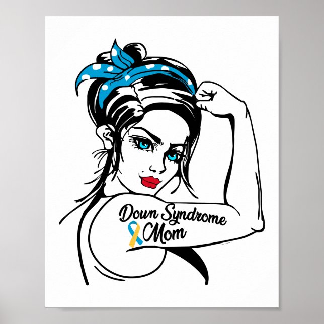 Trisomy 21 Down Syndrome Mamma Rosie Riveter Poster (Framsidan)