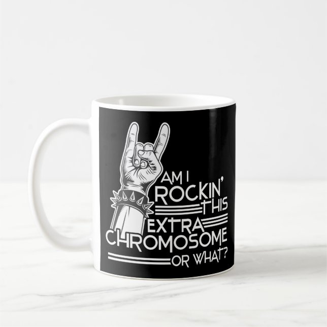 Trisomy 21 Down Syndrome Rockin i Extra Kaffemugg (Vänster)