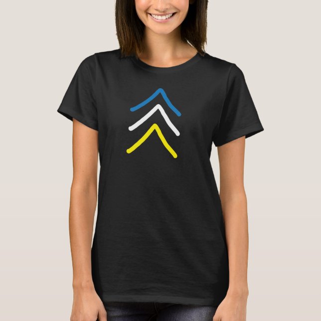 Trisomy 21 Down Syndrome Three Chromosome Arrows T Shirt (Framsida)