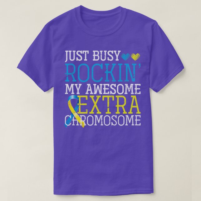 Trisomy 21 Kids Down Syndrome Awareness T Shirt (Design framsida)