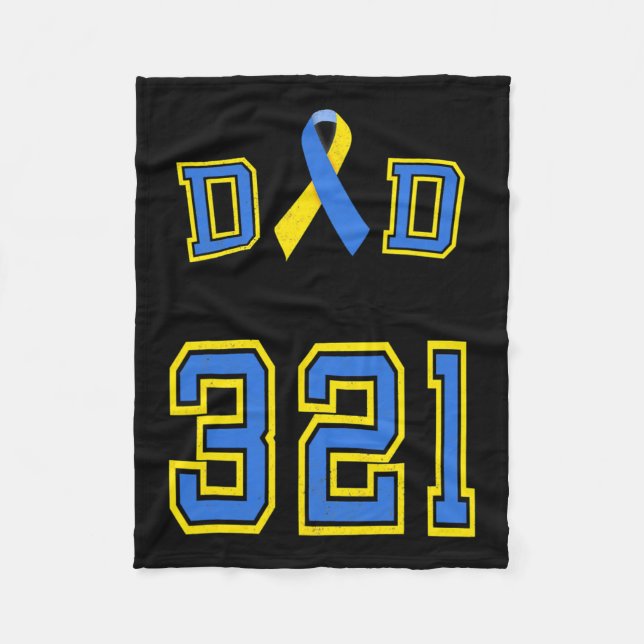 Trisomy 21 Pappa Manar T 3 21 Fleecefilt (Framsidan)